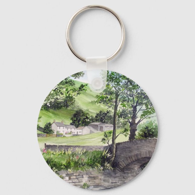 Farmhouse in St Johns in the Vale Lake District Keychain (Front)