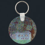 Farmhouse in Upper Austria by Gustav Klimt Keychain<br><div class="desc">Farmhouse in Upper Austria (1912) by Gustav Klimt is a vintage Victorian Era symbolism fine art painting. A nature scene with trees and a field of flowers with a barn on a farm. The large wooden structure has windows. About the artist: Gustav Klimt (1862-1918) was an Austrian Symbolist painter and...</div>