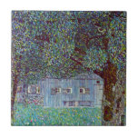 Farmhouse in Upper Austria by Gustav Klimt Tile<br><div class="desc">Farmhouse in Upper Austria (1912) by Gustav Klimt is a vintage Victorian Era symbolism fine art painting. A nature scene with trees and a field of flowers with a barn on a farm. The large wooden structure has windows. About the artist: Gustav Klimt (1862-1918) was an Austrian Symbolist painter and...</div>