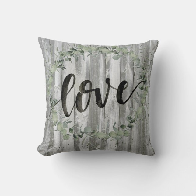 Farmhouse Inspiration - Love Throw Pillow (Front)