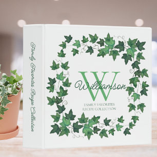 Farmhouse Ivy Monogram Recipe  Binder