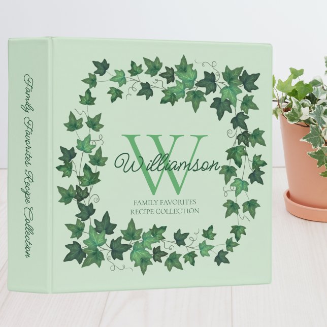 Farmhouse Ivy Monogram Recipe  Binder (Creator Uploaded)