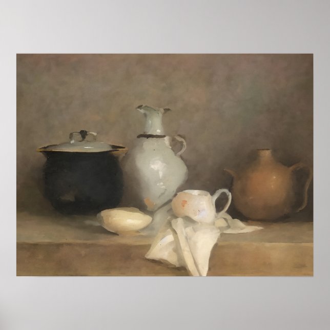Farmhouse kitchen print - still life painting  (Front)