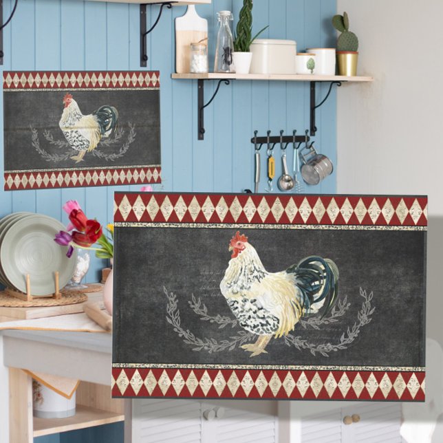 Farmhouse Kitchen Rooster Black n White Decoupage Tissue Paper (Creator Uploaded)