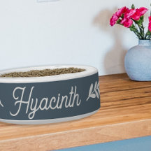 Farmhouse Leaves Personalized Script Blue Pet