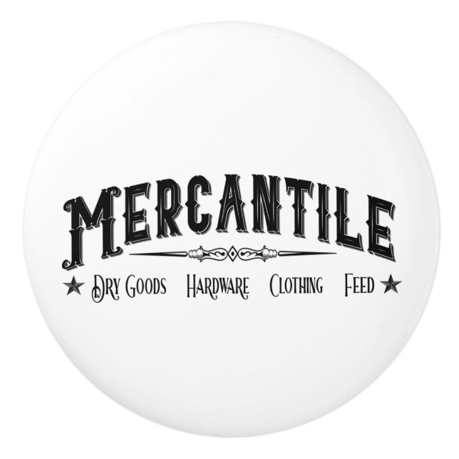 Farmhouse Mercantile Vintage Sign Drawer Pull (Front)