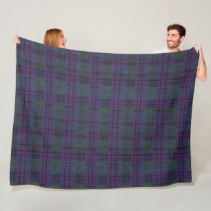 Farmhouse Navy Blue Tartan Fleece Blanket