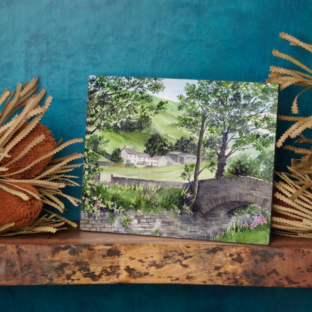 Farmhouse near Thirlmere, Lake District, England Plaque (Side)