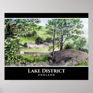 Farmhouse near Thirlmere Lake District England Poster