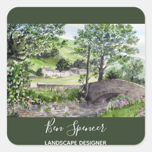 Farmhouse near Thirlmere, Lake District, England Square Sticker