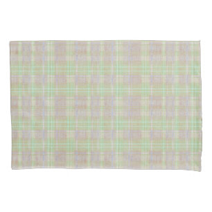 Farmhouse Neutral Sage Plaid Pillowcase