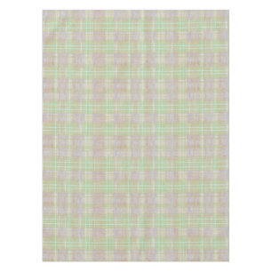Farmhouse Neutral Sage Plaid Tablecloth