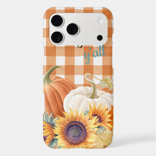 Farmhouse Orange Buffalo Check Pumpkin Sunflower