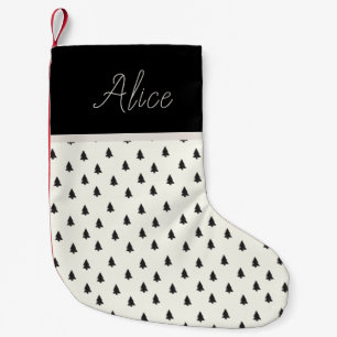 Farmhouse Pine Forest⎢ Monogram Christmas Stocki Small Christmas Stocking