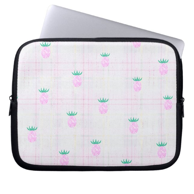 Farmhouse Pink Pineapple  Laptop Sleeve (Front)