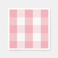 Farmhouse pink white buffalo check napkins