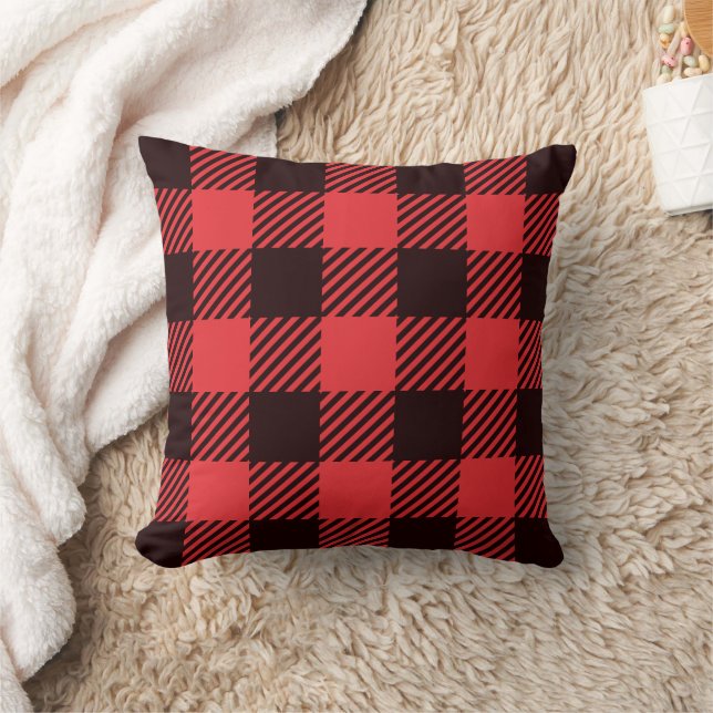Farmhouse Plaid Chequered Throw Pillow (Blanket)