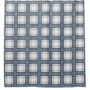 Farmhouse Plaid, Navy Blue, Slate, Grey, Cream