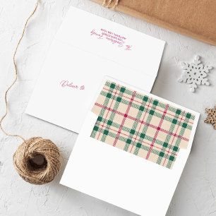 Farmhouse Plaid with Return Address Envelopes