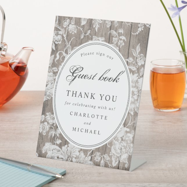 Farmhouse please sign our guestbook wedding sign (In SItu)