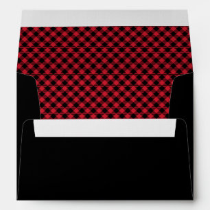 Farmhouse Red Buffalo Plaid Envelope