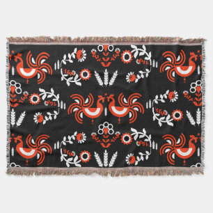 Farmhouse Rooster Countryside Home Decor Throw Blanket