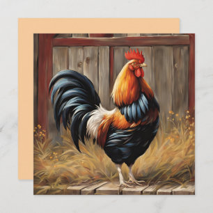 Farmhouse Rooster - Majestic Glory Holiday Card