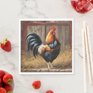 Farmhouse Rooster - Majestic Glory Paper Napkin
