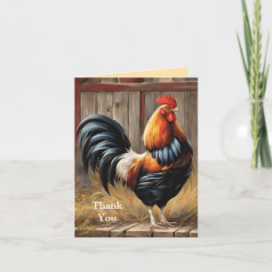 Farmhouse Rooster - Majestic Glory Thank You Card