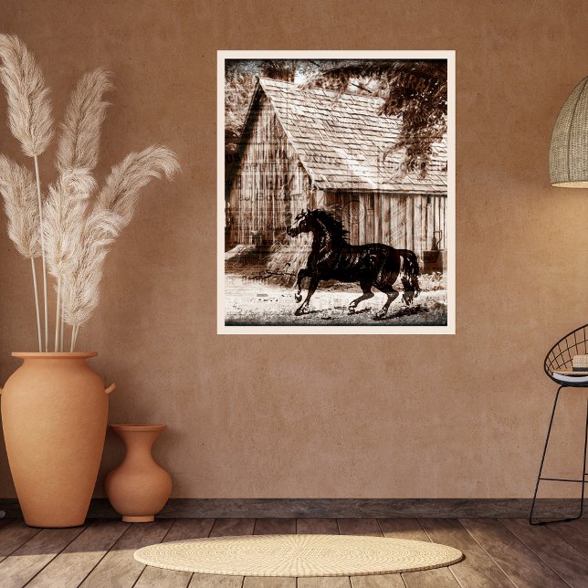 Farmhouse Rustic Barn Horse Poster (Creator Uploaded)