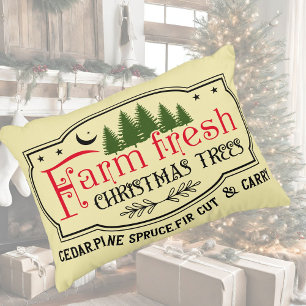 Farmhouse Rustic Christmas Vintage Signs Cushion