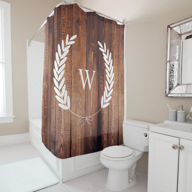 Farmhouse Rustic Country Bow Laurels Wood Planks (In Situ)