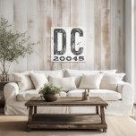 Farmhouse Rustic State Zip Code DC Canvas Print<br><div class="desc">This rustic sign is a simple way to display your love for home. The zip code can be personalized with any zip code in the state. Makes a great gift. Created by Simply Farmhouse Press.</div>