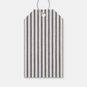Farmhouse Rustic Vintage Ticking Stripe Look Gift Tags