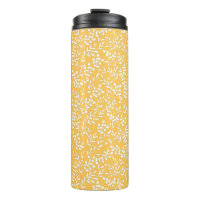 Farmhouse simple floral pattern on yellow 