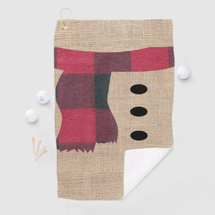 Farmhouse Snowman Winter Theme Golf Accessories Towel