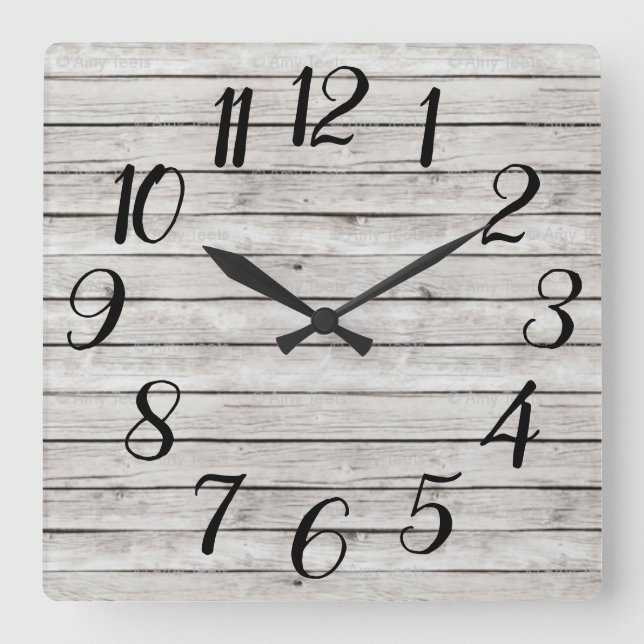 Farmhouse Square Clock (Front)