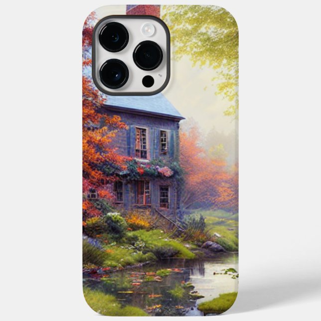 Farmhouse/stream/woods/painting  Case-Mate iPhone case (Back)