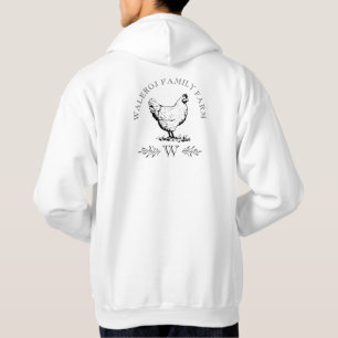 Farmhouse Style Chicken Farm Monogram Hoodie