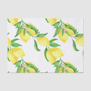 Farmhouse Style Lemon On A Vine Tissue Paper