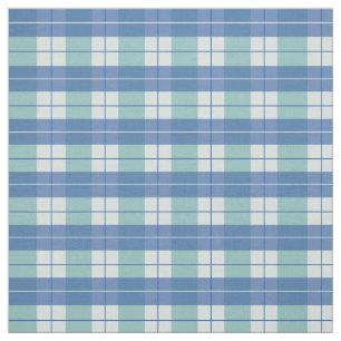 Farmhouse Summer Blue Checkered Gingham Plaid Fabric