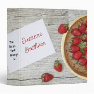Farmhouse Table with Strawberries Recipe Binder