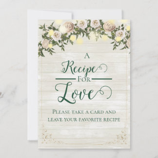 Farmhouse Tea Bridal Shower Flat Recipe Card