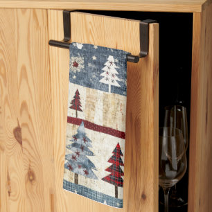 Farmhouse themed Christmas Frosy Forest Kitchen Towel