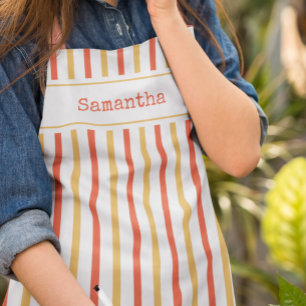 Farmhouse Vintage Striped Custom Apron