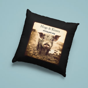 Farmhouse Whispers & Muddy Kisses Custom Throw Pillow