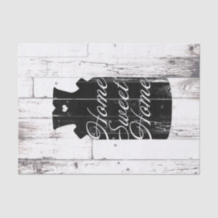 Farmhouse White Wood Rustic Milk Jug Home Sweet Tissue Paper