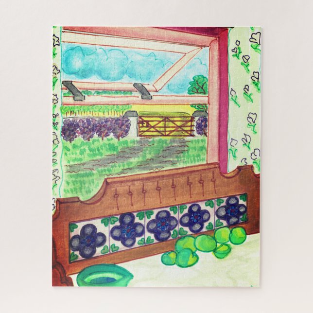 Farmhouse Window Jigsaw Puzzle (Vertical)