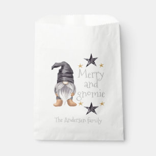 Farmhouse Winter Watercolor Gnome for Christmas Favour Bag