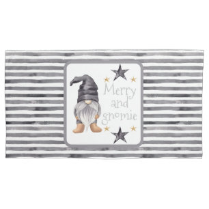 Farmhouse Winter Watercolor Gnome for Christmas Pillowcase